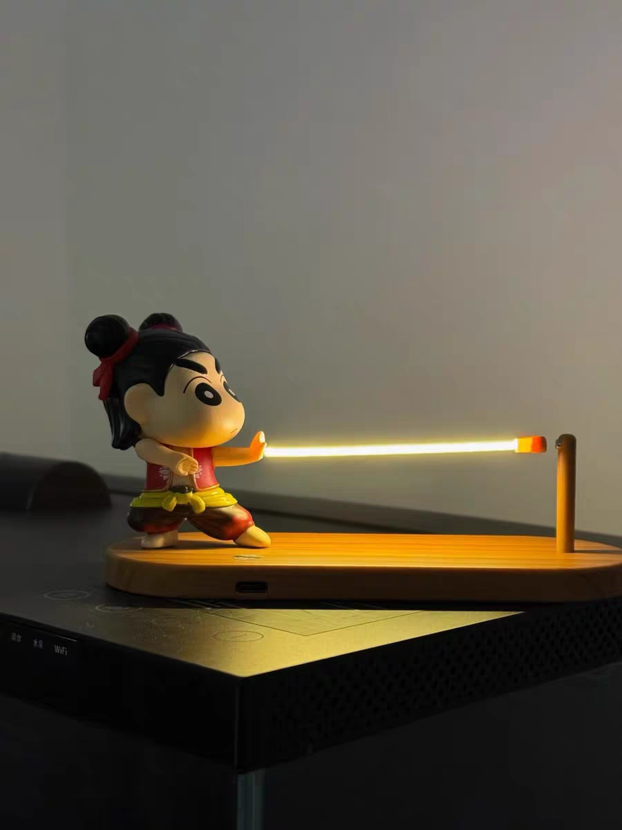Nezha & Crayon Shin-chan Floating Night Light ✨ Cute Desk & Car Decor Gift
