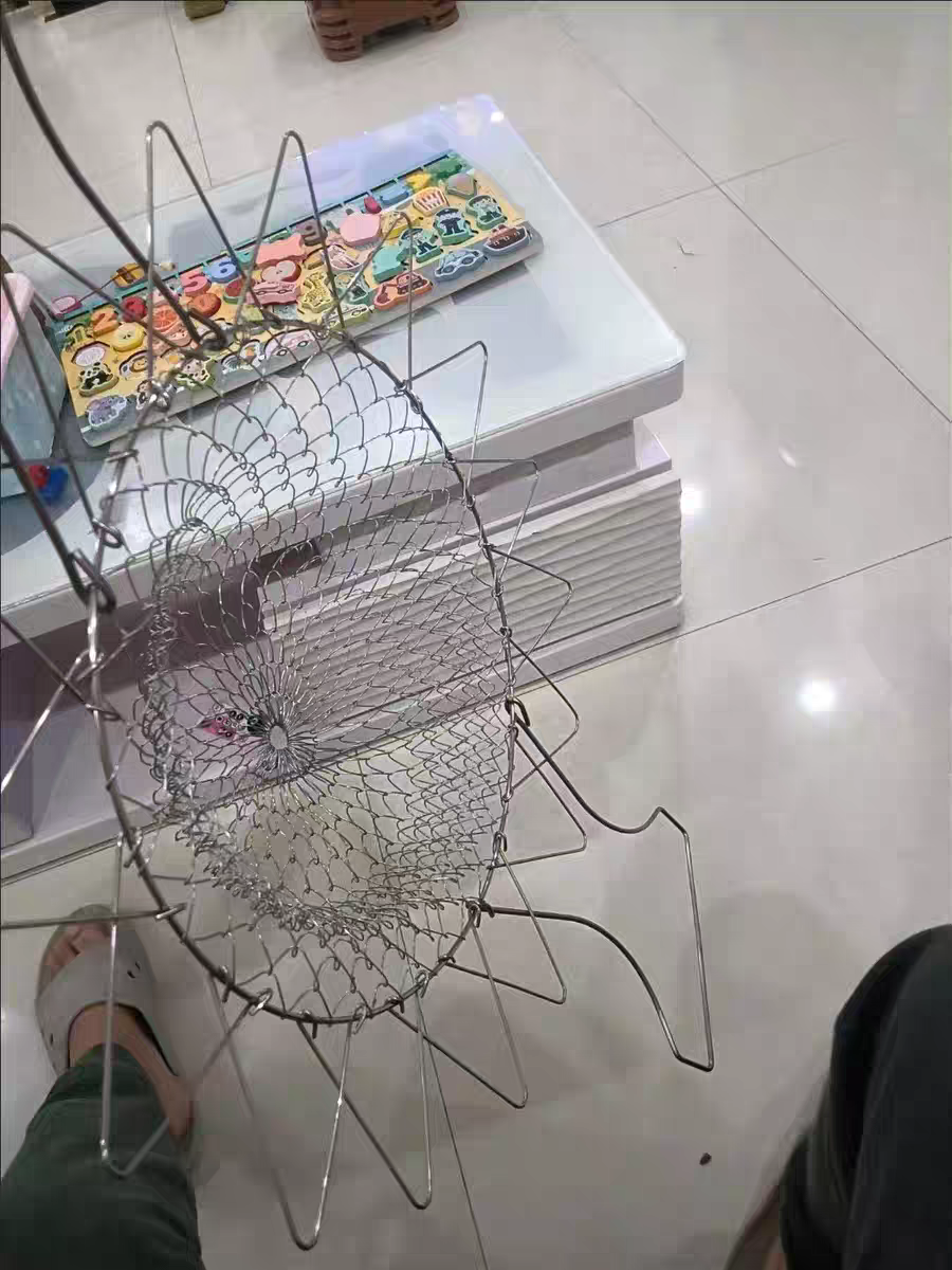 304 Stainless Steel Folding Fry Basket 🍟 Multi-Purpose Kitchen Strainer