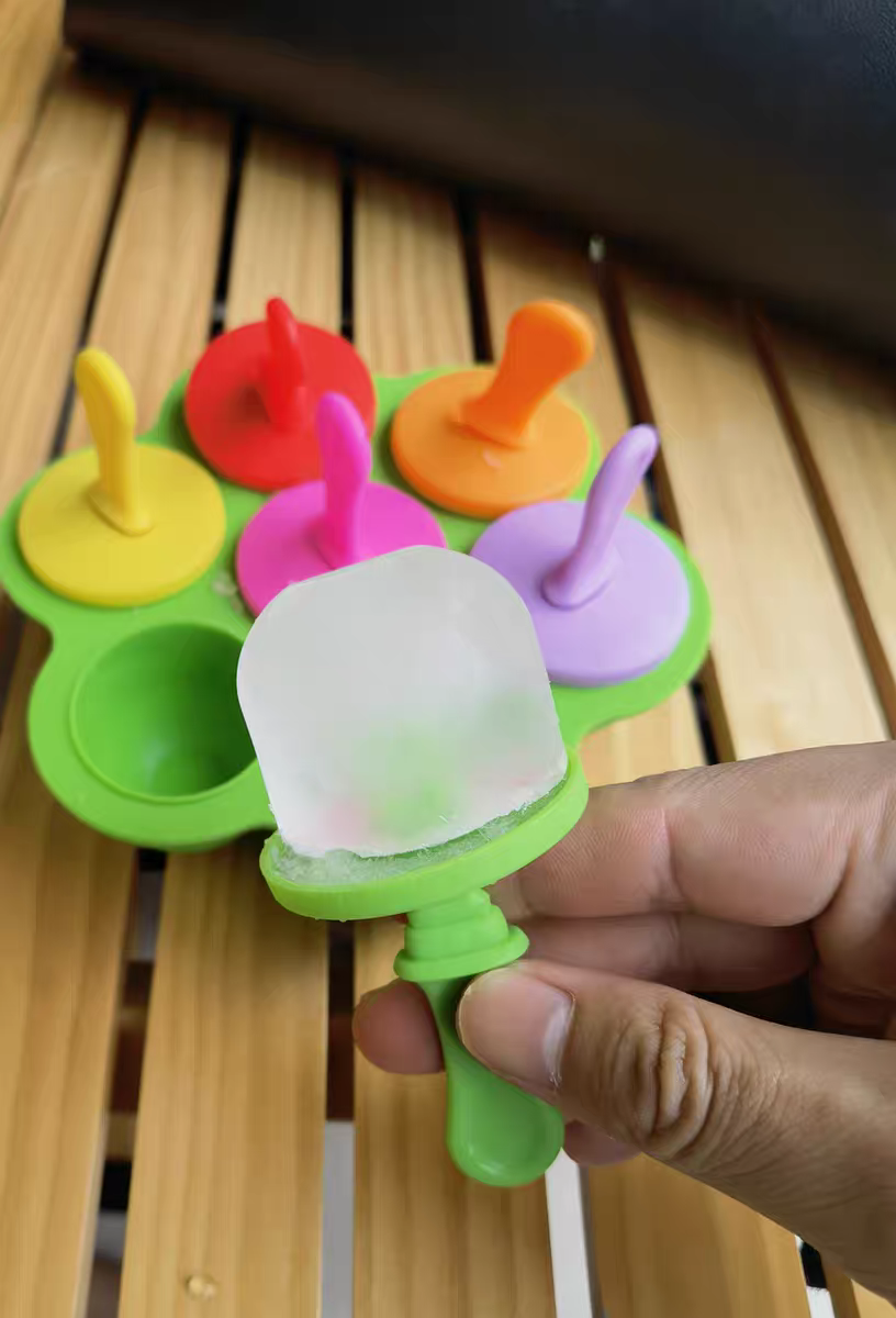 Silicone Ice Cream Mold DIY Popsicle Maker Mini Ice Pop Tray for Kids