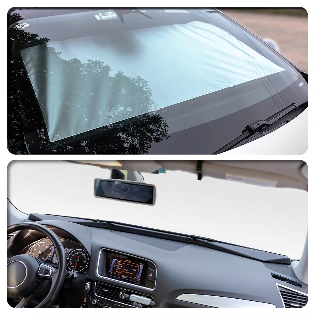 Automatic Car Sunshade Front Windshield ☀️ UV Protection Retractable Shade