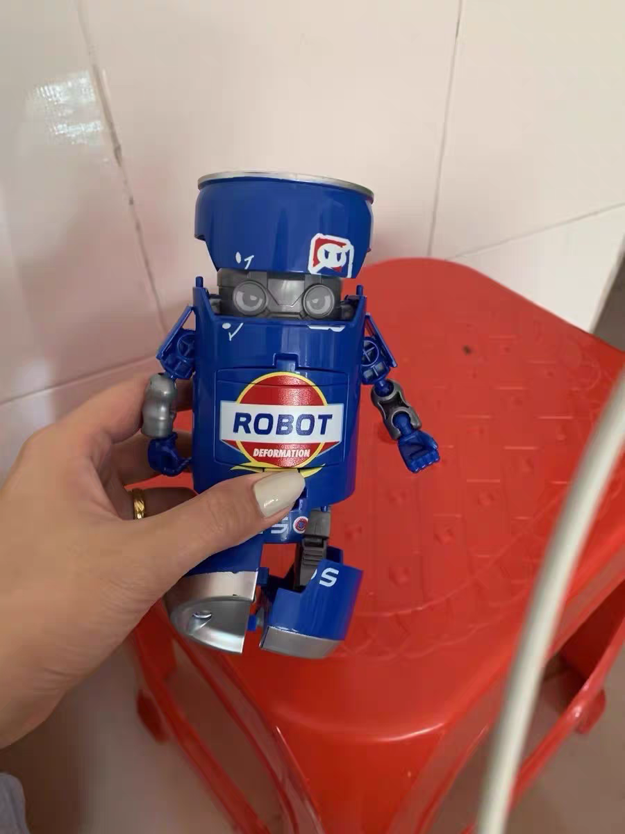 Soda Can Transforming Robot 🥤 Creative Mecha Toy for Kids Boys