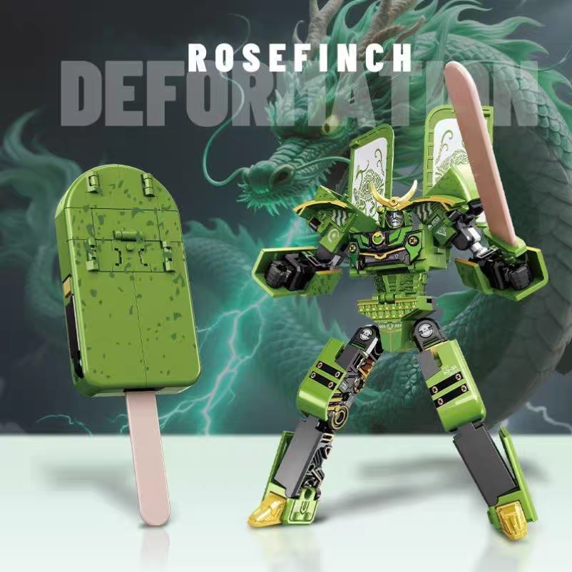 Transforming Ice Cream Robot 🍦 Kids Creative Mecha Warrior Toy Model