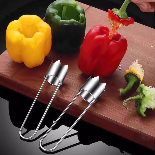 Stainless Steel Fruit Corer 🍏 Easy Apple & Pear Seed Remover Tool