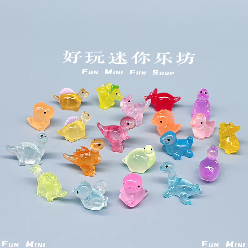 Mini Glow-in-the-Dark Dinosaur 🦖 Jurassic Animal Figure Mystery Toy Gift