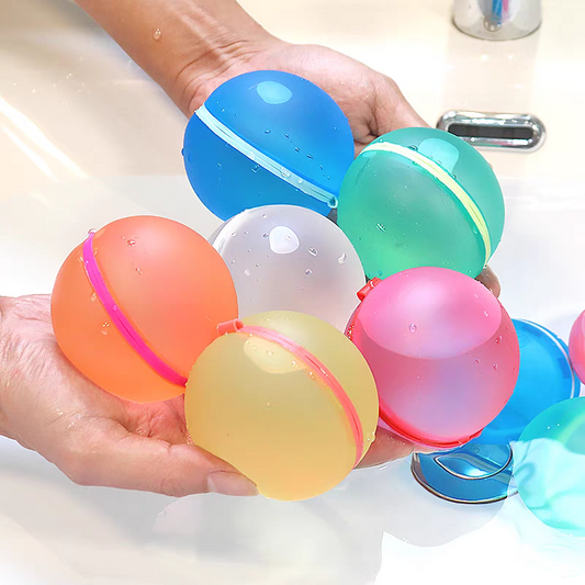 6 Reusable Water Balloons 💦 Self-Sealing Splash Bombs Kids Bath & Pool Toy