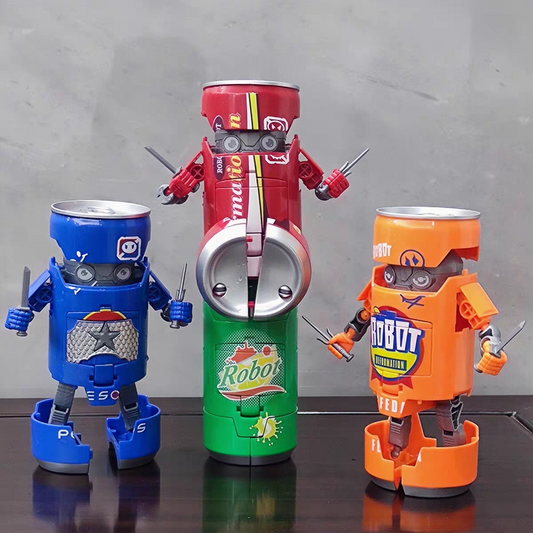 Soda Can Transforming Robot 🥤 Creative Mecha Toy for Kids Boys
