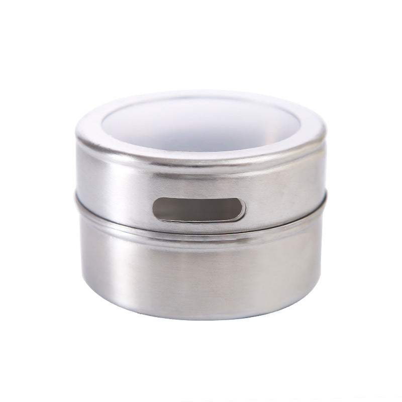 Stainless Steel Spice Jar 🌿 Visible Dustproof Seasoning Container Kitchen Organizer