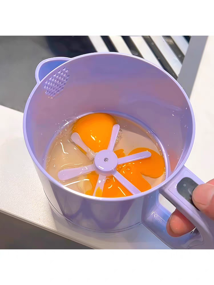 Electric Egg Beater 🥚 Mini Automatic Mixer Cup with Filter – Kitchen Gadget