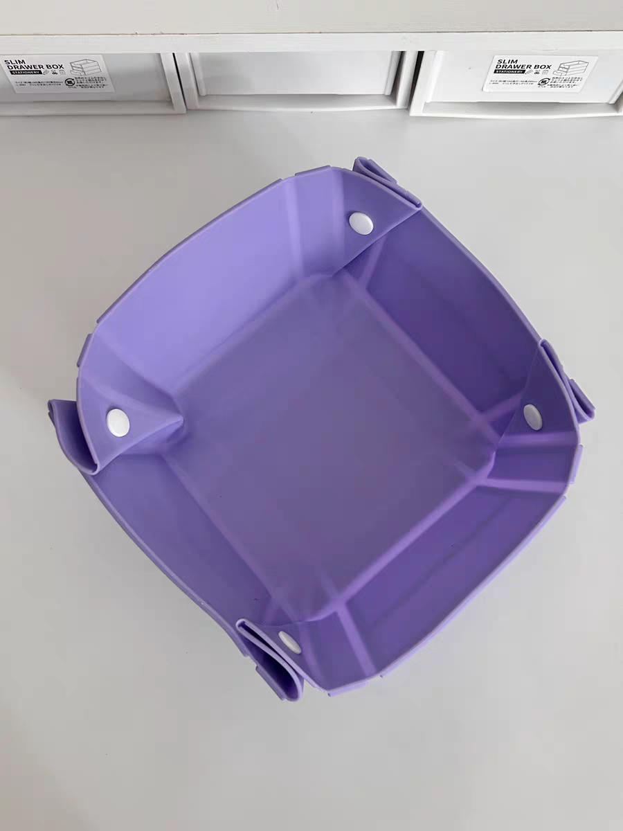 Portable Folding Silicone Bowl 🍲 Travel Outdoor Fruit Plate Cutting Board Basket