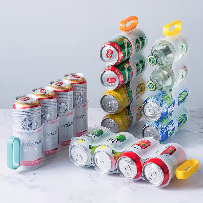 Clear Fridge Organizer Bin Can Holder Storage Box for Kitchen & Pantry