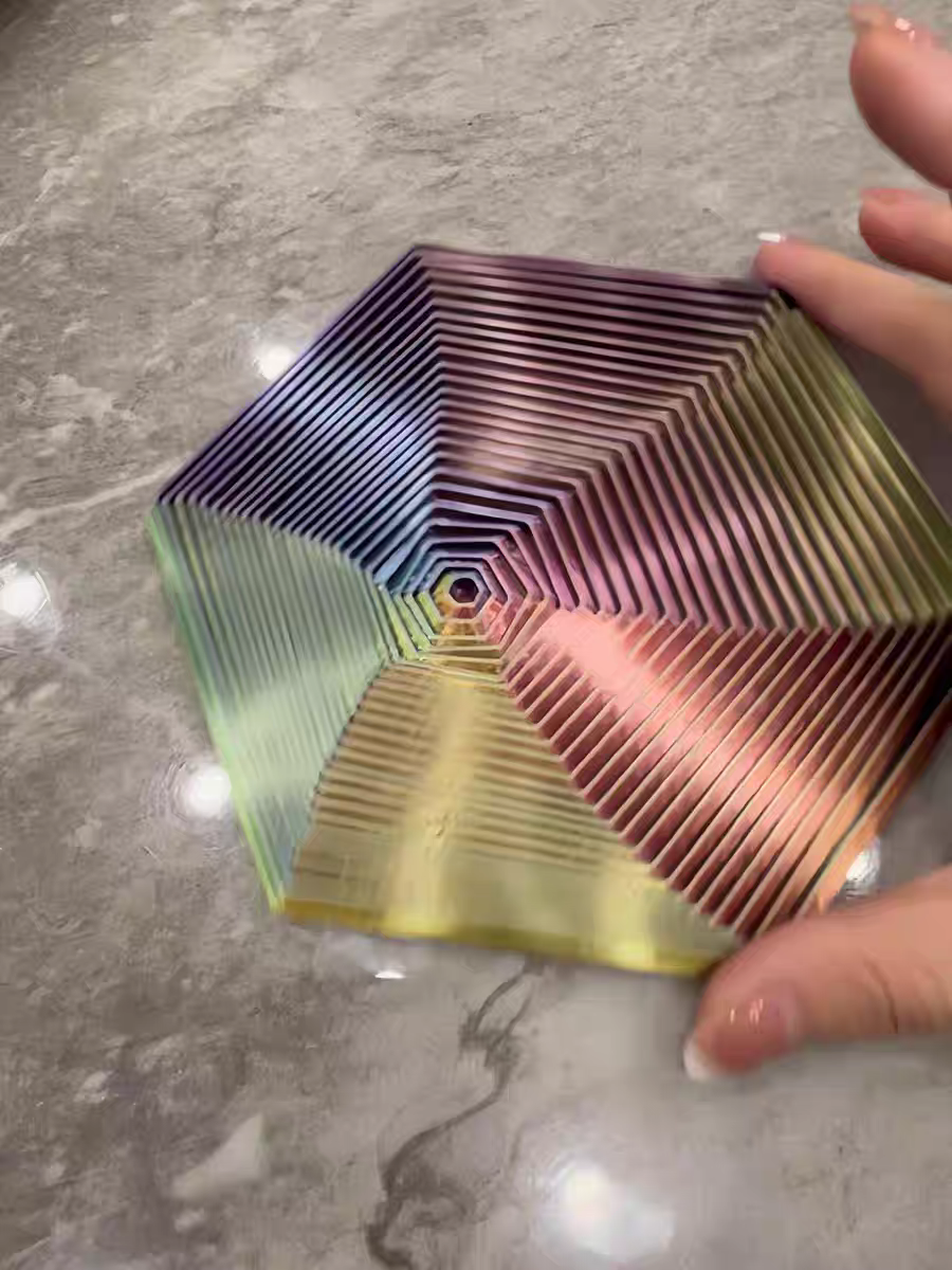 3D Illusion Hexagon Toy 🔮 Rotating Stress Relief Fidget Puzzle Magic
