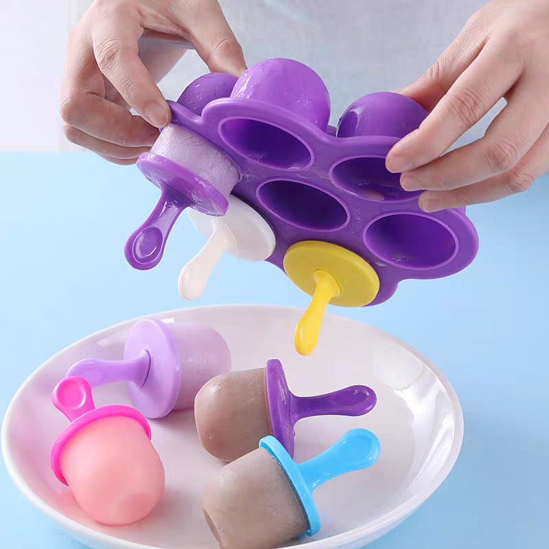 Silicone Ice Cream Mold 🍦 DIY Popsicle Maker Mini Ice Pop Tray for Kids