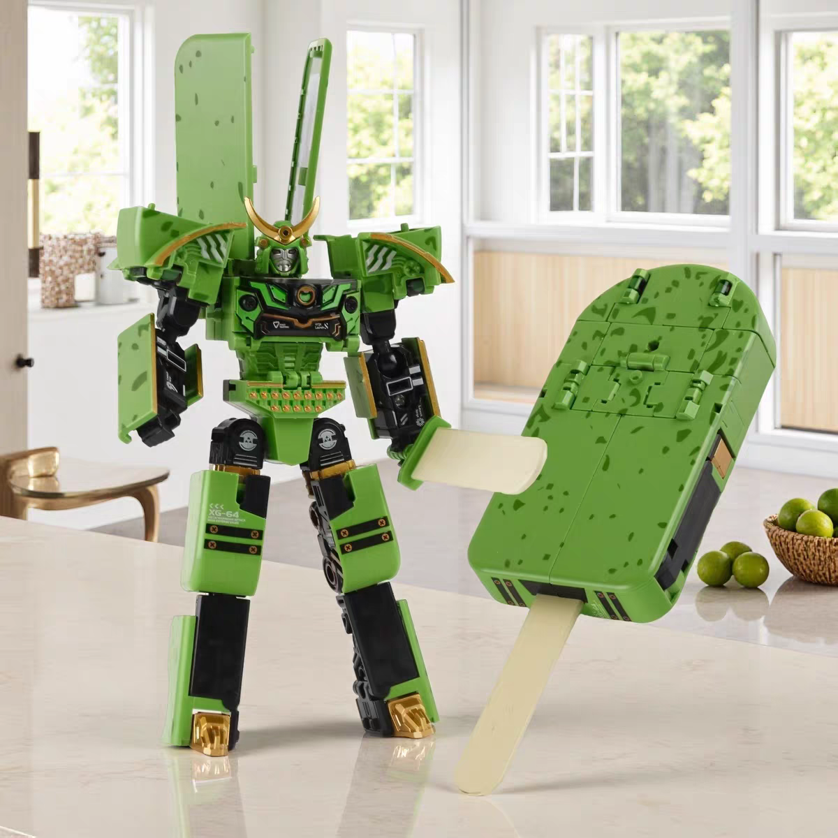 Transforming Ice Cream Robot 🍦 Kids Creative Mecha Warrior Toy Model