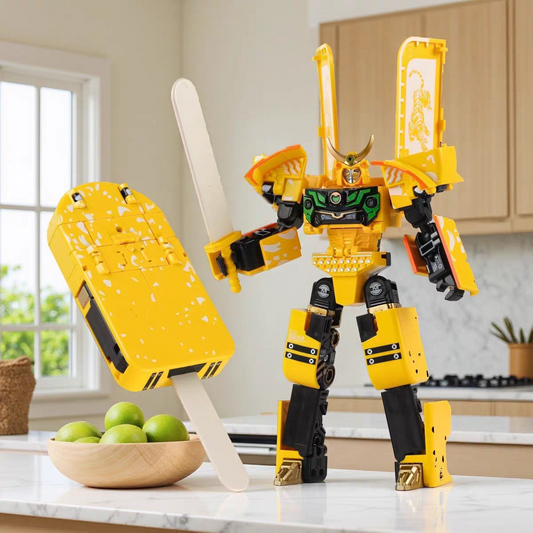 Transforming Ice Cream Robot 🍦 Kids Creative Mecha Warrior Toy Model