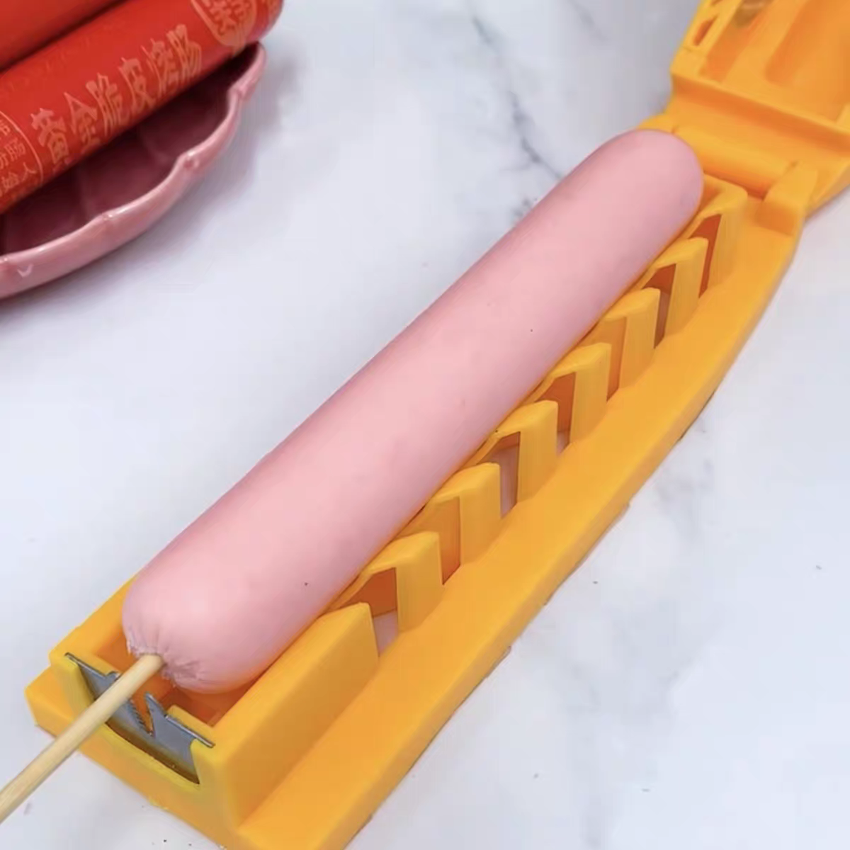 Sausage Slicer Machine 🌭 Easy Flower-Cut Tool for Hot Dogs & BBQ
