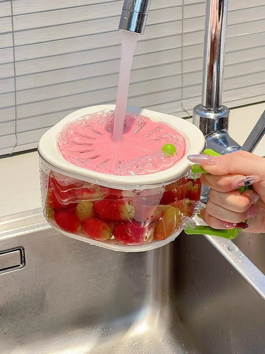 2025 New Faucet Sink Drain Basket 🍇 Kitchen Fruit Veggie Strainer