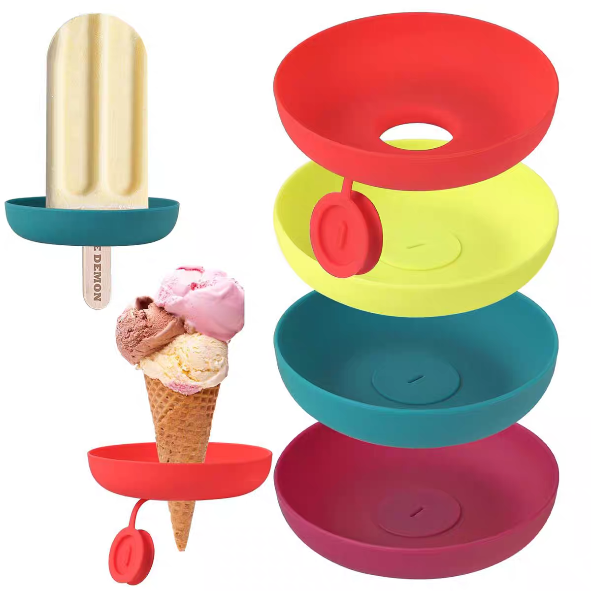 Ice Cream Drip Catcher 🍦 Summer Cone & Popsicle Holder for Kids